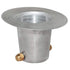 Aluminum Gutter Adapter with Brass Bolt for Rain Chain Installation, Large, Mill Finish